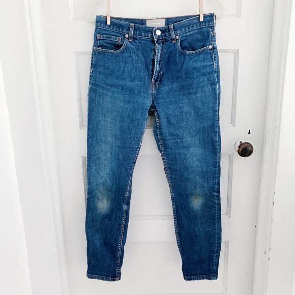 Everlane Denim - Everlane Classic High Rise Straight Leg Blue Denim Jean